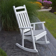 A&L Furniture Amish-Made Poly Porch Rocker, White