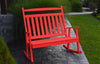 A&L Furniture Amish-Made Poly Double Classic Porch Rocker, Bright Red