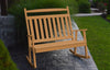 A&L Furniture Amish-Made Poly Double Classic Porch Rocker, Cedar