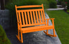 A&L Furniture Amish-Made Poly Double Classic Porch Rocker, Orange