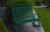A&L Furniture Amish-Made Poly Double Classic Porch Rocker, Turf Green