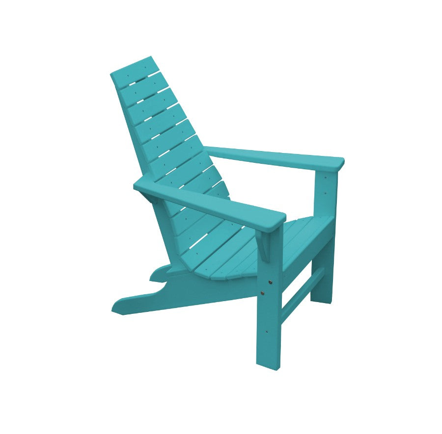 A&L Furniture Amish-Made Poly New Hope Chair, Aruba Blue