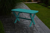 A&L Furniture Amish-Made Poly Folding Oval Coffee Table, Aruba Blue