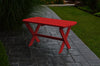 A&L Furniture Amish-Made Poly Folding Oval Coffee Table, Bright Red