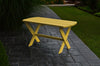 A&L Furniture Amish-Made Poly Folding Oval Coffee Table, Lemon Yellow