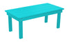 A&L Furniture Amish-Made Poly Hampton Coffee Table, Aruba Blue