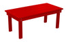A&L Furniture Amish-Made Poly Hampton Coffee Table, Bright Red
