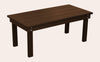 A&L Furniture Amish-Made Poly Hampton Coffee Table, Tudor Brown