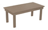 A&L Furniture Amish-Made Poly Hampton Coffee Table, Weathered Wood