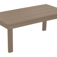 A&L Furniture Amish-Made Poly Hampton Coffee Table, Weathered Wood