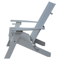 A&L Furniture Co. Folding Poly Hampton Adirondack Chair with Integrated Cupholders, Side View