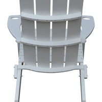 A&L Furniture Co. Folding Poly Hampton Adirondack Chair with Integrated Cupholders, Rear View