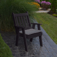 A&L Furniture Amish-Made Poly Traditional English Chair, Black