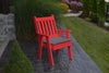 A&L Furniture Amish-Made Poly Traditional English Chair, Bright Red