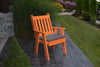 A&L Furniture Amish-Made Poly Traditional English Chair, Orange