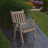 A&L Furniture Amish-Made Poly Traditional English Chair, Weathered Wood
