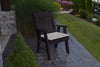 A&L Furniture Amish-Made Poly Royal English Chair, Black