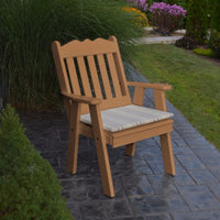 A&L Furniture Amish-Made Poly Royal English Chair, Cedar