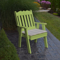 A&L Furniture Amish-Made Poly Royal English Chair, Tropical Lime