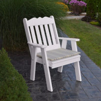A&L Furniture Amish-Made Poly Royal English Chair, White