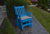 A&L Furniture Amish-Made Poly Traditional English Glider Chair, Blue