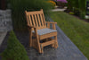 A&L Furniture Amish-Made Poly Traditional English Glider Chair, Cedar