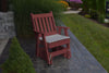 A&L Furniture Amish-Made Poly Traditional English Glider Chair, Cherrywood