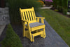 A&L Furniture Amish-Made Poly Traditional English Glider Chair, Lemon Yellow