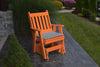 A&L Furniture Amish-Made Poly Traditional English Glider Chair, Orange