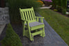 A&L Furniture Amish-Made Poly Traditional English Glider Chair, Tropical Lime