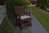 A&L Furniture Amish-Made Poly Traditional English Glider Chair, Tudor Brown