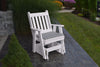 A&L Furniture Amish-Made Poly Traditional English Glider Chair, White