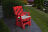 A&L Furniture Amish-Made Poly Royal English Glider Chair, Bright Red