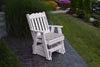 A&L Furniture Amish-Made Poly Royal English Glider Chair, White