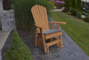 A&L Furniture Amish-Made Poly Adirondack Glider Chair, Cedar