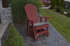 A&L Furniture Amish-Made Poly Adirondack Glider Chair, Cherrywood