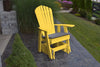 A&L Furniture Amish-Made Poly Adirondack Glider Chair, Lemon Yellow