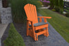 A&L Furniture Amish-Made Poly Adirondack Glider Chair, Orange