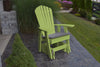 A&L Furniture Amish-Made Poly Adirondack Glider Chair, Tropical Lime