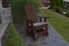 A&L Furniture Amish-Made Poly Adirondack Glider Chair, Tudor Brown