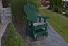 A&L Furniture Amish-Made Poly Adirondack Glider Chair, Turf Green