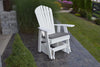 A&L Furniture Amish-Made Poly Adirondack Glider Chair, White