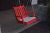 A&L Furniture Amish-Made Poly Traditional English Chair Swing, Bright Red