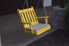 A&L Furniture Amish-Made Poly Traditional English Chair Swing, Lemon Yellow