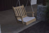 A&L Furniture Amish-Made Poly Traditional English Chair Swing, Weathered Wood