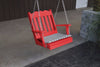 A&L Furniture Amish-Made Poly Royal English Chair Swing, Bright Red
