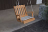 A&L Furniture Amish-Made Poly Royal English Chair Swing, Cedar