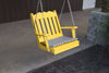 A&L Furniture Amish-Made Poly Royal English Chair Swing, Lemon Yellow
