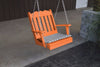 A&L Furniture Amish-Made Poly Royal English Chair Swing, Orange