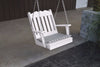 A&L Furniture Amish-Made Poly Royal English Chair Swing, White